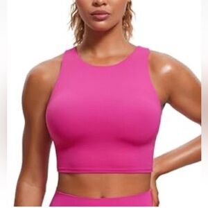 CRZ Yoga high neck sports bra with padded cups - worn once! - Large